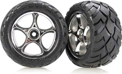 Traxxas Bandit Rear Anaconda Tires On Chrome Tracer Rims (2)