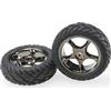Traxxas Bandit Front Anaconda Tires On Black Chrome Tracer Rims (2)
