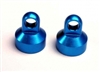 Traxxas Rustler 4x4 Shock caps, blue aluminum (2)