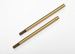 Traxxas Rustler 4x4/Slash 4x4 X-Long Shock Shafts, hardened titanium nitride coated steel (2)