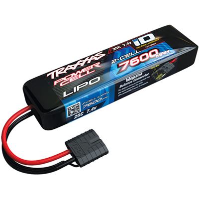 Traxxas 7600mAh Power Cell 7.4v 2s Lipo Battery Pack, 25c with ID connector