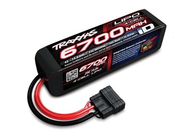 Traxxas 6700mAh 50c 14.8 4S Lipo Battery Pack with Traxxas ID Plug