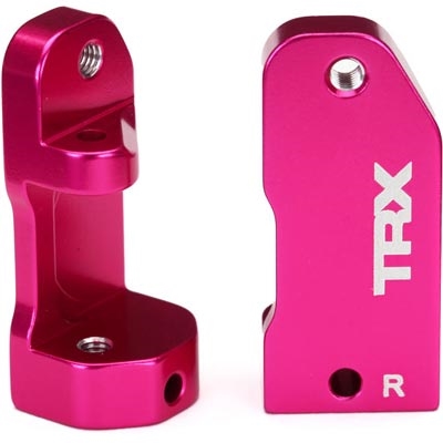 Traxxas Rustler/Slash 30 Degree Caster Blocks, pink aluminum (2)