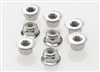 Traxxas 4mm Flanged Lock Nuts, steel serrated (8)