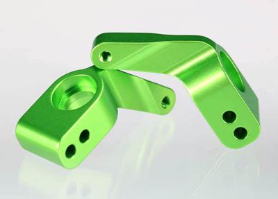 Traxxas Grave Digger Axle Carriers, green aluminum (2)