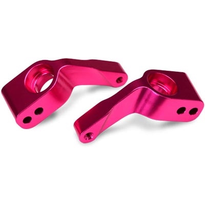 Traxxas Rustler/Slash Axle Carriers, pink aluminum (2)