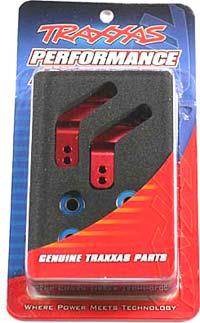 Traxxas Rustler/Slash Stub Axle Carriers, red aluminum (2)