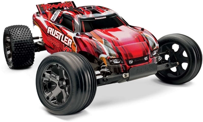 Traxxas Rustler VXL RTR 2wd Truck with Red ProGraphix Body