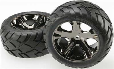 Traxxas Anaconda 2.8" Tires On Black Chrome All-Star Rear Rims (2)