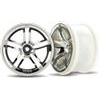 Traxxas Jato/Rustler VXL Front 2.8" Twin-Spoke Rims, chrome (2)