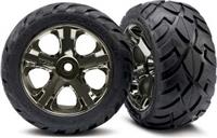 Traxxas Anaconda Rear 2.8" Tires On Black Chrome All-Star Rims (2)
