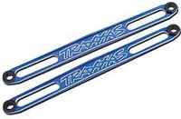 Traxxas E-Maxx Battery Hold Downs, Blue Aluminum (2)