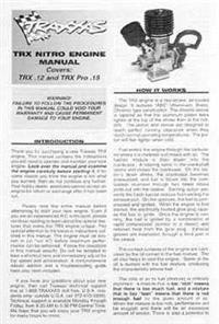 Traxxas Engine Manual-.15/PRO .15