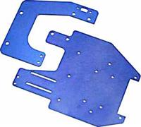 Traxxas Nitro Stampede Chassis Plates, Blue Aluminum-Front And Rear