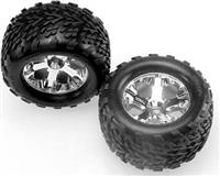 Traxxas Nitro Stampede Front Talon Tires On Chrome Rims (2)