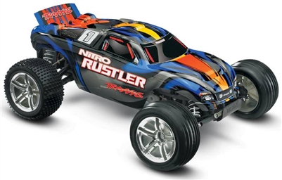 Traxxas Nitro Rustler RTR truck with 2.5 engine, Blue