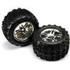 Traxxas Revo 3.3 Talon Tires On Chrome Split Spoke 17mm Rims (2)