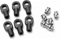 Traxxas Revo/E-Maxx 16.8 Rod Ends, Small With Hollow Balls (6)