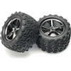 Traxxas E-Revo Talon Tires on Black Chrome Gemini Rims (2)