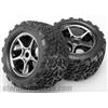 Traxxas Revo 3.3 Talon Tires On Black Chrome 17mm Gemini Rims (2)