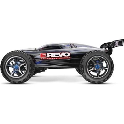 Traxxas E-Revo 4wd Brushless RTR Truck with TSM and Silver/Blue Body