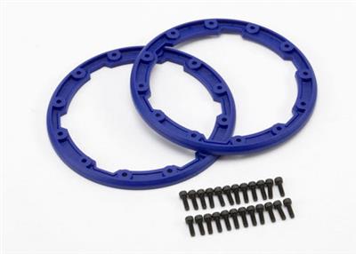 Traxxas Summit Beadlock-Style Sidewall Protectors, Blue (2)