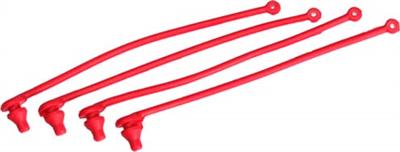 Traxxas Spartan Body Clip Retainers, Red (4)