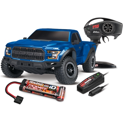 .Traxxas Ford Raptor F150 RTR Truck with TQi 2.4GHz Radio, Blue