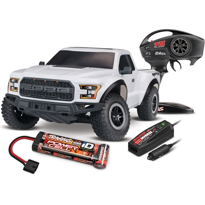 .Traxxas Ford Raptor F150 RTR Truck with TQi 2.4GHz Radio, White