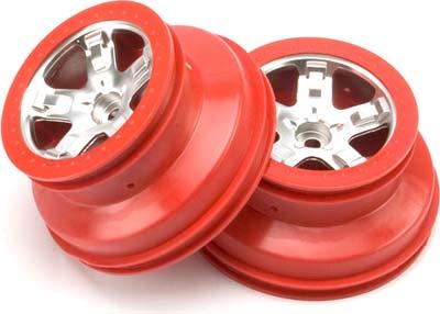 Traxxas Slash Front Rims With Red Bead Rings (2)