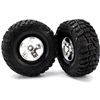 Traxxas Slash Front Kumho Tires On SCT Satin Chrome Rims (2)