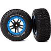 Traxxas Slash Rear BFG Mud-Terrain Tires on Black/Blue Rims (2)