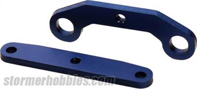 Traxxas XO-1 Bulkhead Tie Bars-Front And Rear, Blue Aluminum