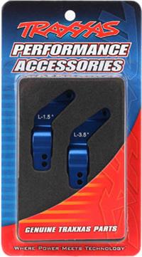 Traxxas XO-1 Rear Axle Carriers-Left And Right, Blue Aluminum (2)