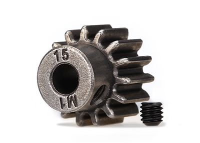 Traxxas E-Revo VXL Pinion Gear-1.0 metric pitch, 15 tooth (fits 5mm shaft)