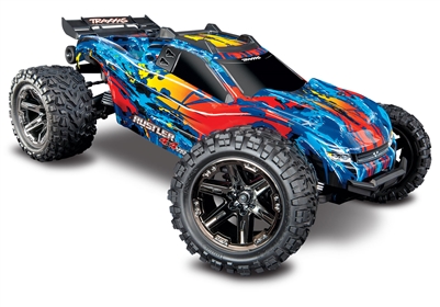 .Traxxas Rustler 4x4 RTR Stadium Truck with XL-5 ESC and red body