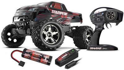 Traxxas Stampede 4x4 VXL RTR with TSM, Black body