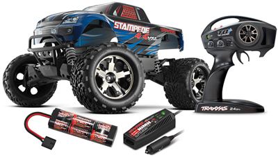 Traxxas Stampede 4x4 VXL RTR with TSM, Blue body