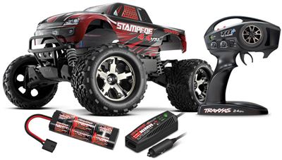 Traxxas Stampede 4x4 VXL RTR with TSM, Red body