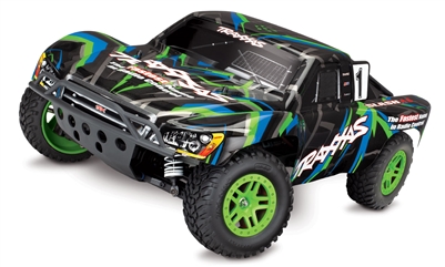 .Traxxas Slash 4x4 Short Course RTR Truck with Green Body, Titan 12.5T 550 motor and XL-5 ESC