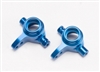 Traxxas Slash 4x4 Steering Blocks (left  + right), blue aluminum (2)