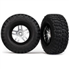 Traxxas Slash 4x4 BFG Mud S1 Tires On Split Spoke Black Rims (2)