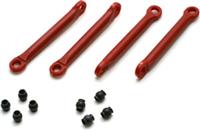 Traxxas 1/16th Slash Push Rods, Molded Composite Red (4)