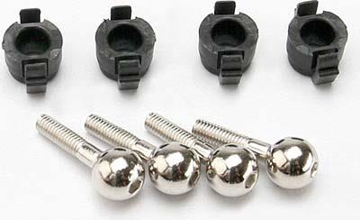 Traxxas 1/16 E-Revo & 1/16 Slash Pivot Balls/Pivot Caps (4 Each)