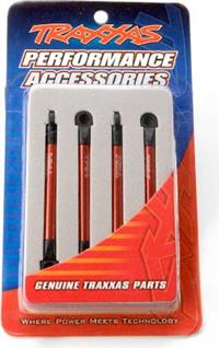 Traxxas 1/16 E-Revo Push Rods, Red Aluminum With Rod Ends (4)