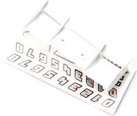 Traxxas 1/16 E-Revo Wing, White With Decal Sheet