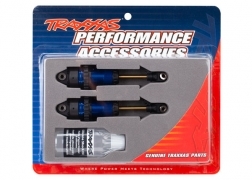 Traxxas GTR Long Blue-Anodized Shocks with Titanium Shafts (2)