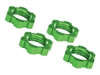 Traxxas X-Maxx 17mm Splined Serrated Wheel Nuts, green aluminum (4)