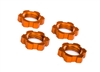 Traxxas X-Maxx 17mm Splined Serrated Wheel Nuts, orange aluminum (4)