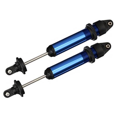 Traxxas X-Maxx Assembled GTX Shocks, blue aluminum without shock springs (2)